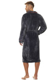 Soft Knit Men's Bathrobe with Pockets and Waist Tie