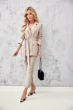 Elegant Straight-Leg Pants with Delicate Turn-Up Detail