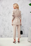 Elegant Straight-Leg Pants with Delicate Turn-Up Detail