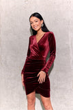 Elegant Layered Neckline Dress with Asymmetrical Cut