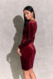 Elegant Layered Neckline Dress with Asymmetrical Cut