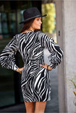 Elegant Mini Dress with Deep Neckline and Flared Hem