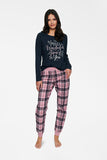 Christmas Motif Two-Piece Pajama Set for Cozy Nights
