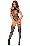 Tempting Cut-Out Bodystocking with Open Crotch Design