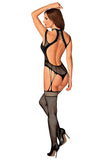 Tempting Cut-Out Bodystocking with Open Crotch Design