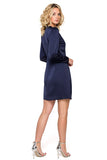 Shimmering Envelope Mini Dress with Front Detail