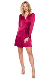 Shimmering Envelope Cut Mini Dress