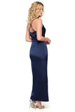 Stunning Maxi Dress with Flowing Neckline and High Slit