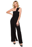 Imaginative Cut Jumpsuit with Stylish Sash Detail
