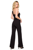Imaginative Cut Jumpsuit with Stylish Sash Detail
