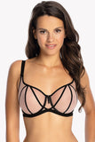 Unique Soft Balconette with Geometric Stripe Design