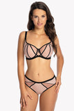 Unique Soft Balconette with Geometric Stripe Design