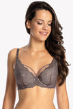 Elegant Semi-Soft Bra with Supportive Lace Design