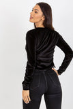 Adjustable Short Velour Blouse with Long Sleeves