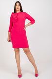 Elegant 3/4 Sleeve Fitted Cocktail Dress with Frill Detail