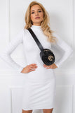 Fitted Long Sleeve Turtleneck Dress for Everyday Wear