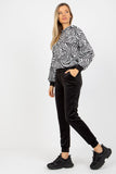 Animal Print Velour Sweatshirt & Pants Set