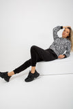 Animal Print Velour Sweatshirt & Pants Set