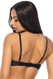 Lace-Trimmed Push-Up Bra with Removable Sponges