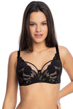 Elegant Black Lace Semi-Padded Cup Lingerie Set