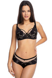 Elegant Black Lace Semi-Padded Cup Lingerie Set