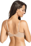 Seamless Beige Bra with Tulip-Shaped Cleavage Design