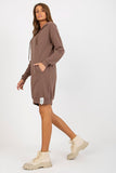 Cozy Hooded Sweat Dress with Long Sleeves and Pockets