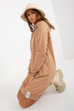 Cozy Hooded Sweat Dress with Long Sleeves and Pockets