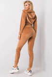 Cozy Velour Sweatshirt and Pants Set with Hood & Pockets