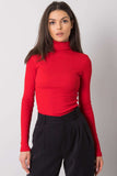 Fitted Long Sleeve One-Color Turtleneck Top