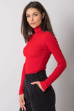 Fitted Long Sleeve One-Color Turtleneck Top
