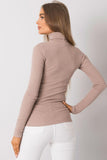 Fitted Long Sleeve One-Color Turtleneck Top