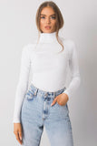 Fitted Long Sleeve One-Color Turtleneck Top