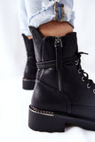 Ecological Leather Worker Boots with Side Zippers & Insulation