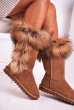 Cozy Fur-Lined Suede Snow Boots for Winter Adventures