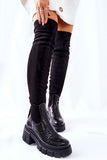 Stylish Natural Leather and Suede Decorative Boots