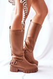 Warm Stretch Fabric Over-the-Knee Boots for Cozy Style