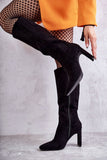 Elegant Eco-Suede Knee-High Boots with Side Zipper