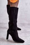 Elegant Eco-Suede Knee-High Boots with Side Zipper