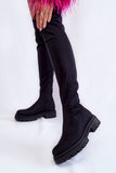 Stylish Slip-On Musketeer Boots with Zipper and Fur Lining