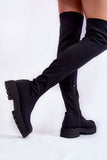 Stylish Slip-On Musketeer Boots with Zipper and Fur Lining