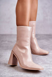 Chic Eco Leather High Heel Boots with Side Zipper