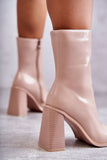 Chic Eco Leather High Heel Boots with Side Zipper