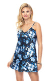 Charming Floral Satin Nightgown with Adjustable Straps