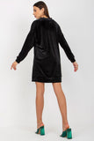 Heart Neckline Long Sleeve Velour Dress for Everyday Wear