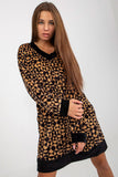 Chic Long Sleeve Velour Dress with Heart Neckline