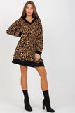 Chic Long Sleeve Velour Dress with Heart Neckline