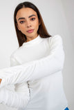 Elegant Long Sleeve Velour Blouse with Stand-Up Collar