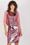 Elegant Elbow-Length Sleeve Blouse with Sequin Detail