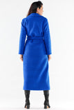 Warm Maxi Coat with Straight Cut and Belted Design